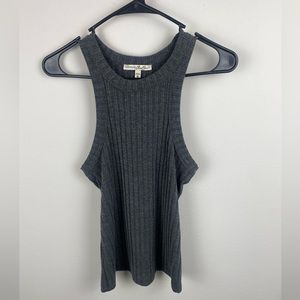 Express Grey Ribbed Tank Size Medium